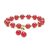 Natural Gemstone Round Beads Beaded Bracelets BJEW-JB09051-4
