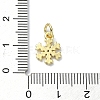 Brass Micro Pave Clear Cubic Zirconia Charms KK-H475-55G-01-3