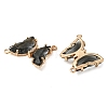 Brass Pave Faceted Glass Connector Charms FIND-Z020-04V-2