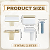 Rectangle Alloy Drawer Cabinet Door Knob Pull Handles STAS-WH0072-148-2