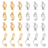 Unicraftale 40Pcs 2 Colors Brass Clip-on Earring Findings. with Loop KK-UN0001-76-1