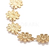 Enamel Daisy Link Chain Necklace NJEW-P220-01G-03-3