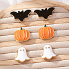 3 Pairs Halloween Alloy Enamel Stud Earrings FS-WGD9D4F-01-3