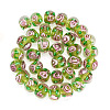 1 Strand Handmade Lampwork Inner Flower Rondelle Beads Strands LAMP-TA0002-72H-1