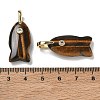 Natural Tiger Eye Pendants G-A297-01G-21-3