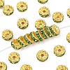 Brass Grade A Rhinestone Spacer Beads RSB038NF-10G-1