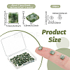 1 Strand Square Natural Green Spot Jasper Beads Strands G-NB0005-60-2