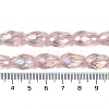 Transparent Electroplate Glass Beads Strands EGLA-N013-T6mm-B18-4