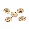 Brass Micro Pave Clear Cubic Zirconia Links connectors ZIRC-L091-031G-1