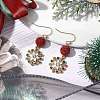Alloy Enamel with Rhinestone Dangle Earrings EJEW-JE06079-2