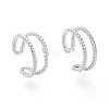 Brass Cuff Earrings EJEW-I249-18P-1