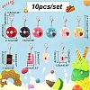 Resin Doughnut & Cake Pendant Decorations HJEW-PH01550-2