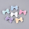 Flocking Opaque Acrylic Bowknot Beads OACR-T030-10M-1