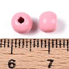 Spray Painted Round Natural Schima Wood Beads WOOD-A018-6mm-06-3