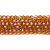 Transparent Electroplate Glass Beads Strands EGLA-A039-T4mm-A28-1