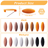 CRASPIRE 16Pcs 8 Color Plastic Blank Oval Brooch Pins JEWB-CP0001-10A-2