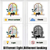 4Pcs 4 Patterns PVC Colored Laser Stained Window Film Adhesive Static Stickers STIC-WH0008-013-2