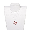 Glass Dangle Earring & Pendant Necklace Jewelry Sets SJEW-JS01076-02-7