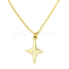 2Pcs 2 Colors Star Alloy Pendant Necklaces NJEW-JN05214-5