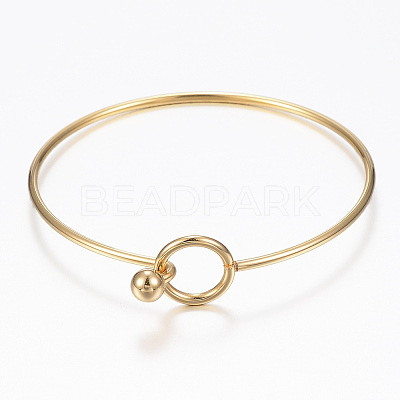 304 Stainless Steel Bangle BJEW-H530-01-1