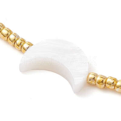 Natural Pearl & Seed Braided Bead Bracelets BJEW-JB09722-1
