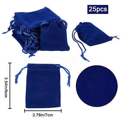 25Pcs Rectangle Velvet Drawstring Pouches TP-BBC0001-04A-01-1