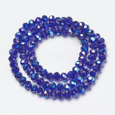 Electroplate Glass Beads Strands EGLA-A034-T4mm-I07-1