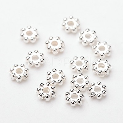 ABS Electroplated Snowflake Plastic Spacer Beads KY-I002-01B-1