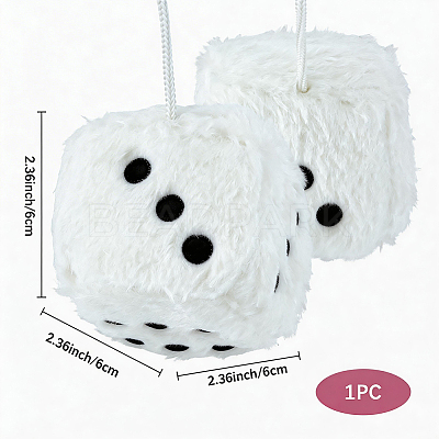 Dice Plush Cloth Pendant Decorations HJEW-SP0001-84A-1