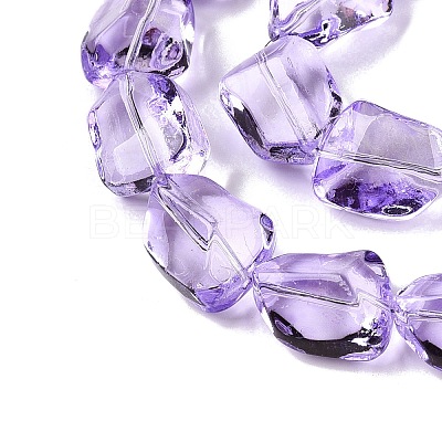 Electroplate Glass Beads Strands X-EGLA-N012-05B-1