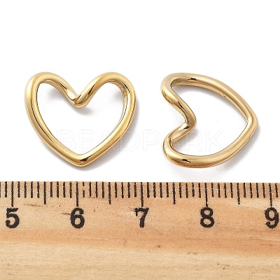 PVD Vacuum Plating 304 Stainless Steel Heart Linking Rings STAS-R130-08G-1