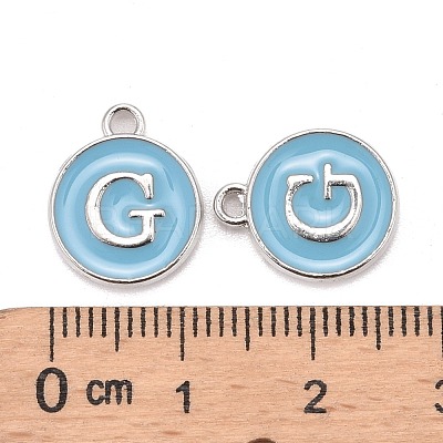 Platinum Plated Alloy Enamel Charms ENAM-S118-04G-P-1
