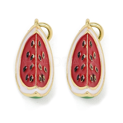 Brass Enamel Pendants LS-KK-L231-19G-1