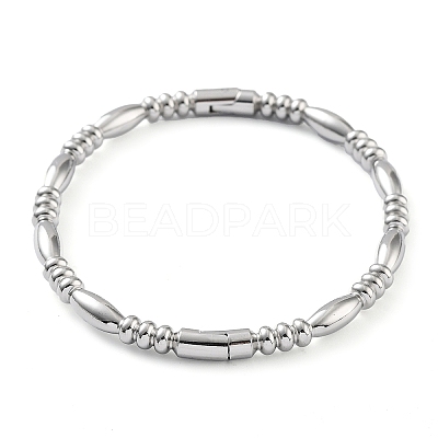 Non-Tarnish 201 Stainless Steel Hinged Bangle STAS-Z057-01C-1