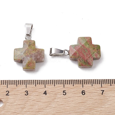 Natural Unakite Pendants G-K359-02P-08-1