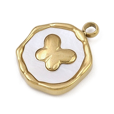 Natural White Shell Pendants STAS-D385-01B-G-1
