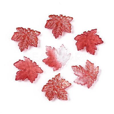 Baking Paint Transparent Glass Pendants DGLA-N014-11A-04-1