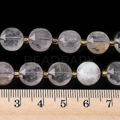 Natural Purple Phantom Quartz Purple Lodolite Quartz Beads Strands G-C116-A184-01-1