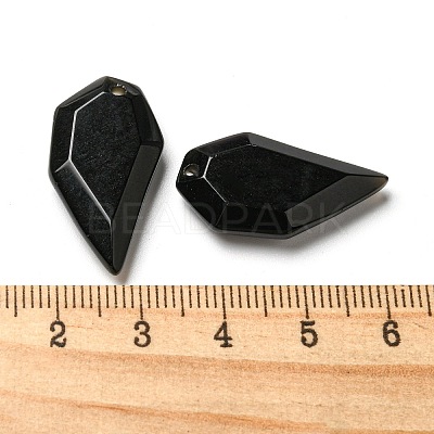 Natural Obsidian Pendants G-G052-A05-1