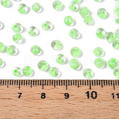 6/0 Inside Colours Transparent Glass Seed Beads SEED-T007-07D-1