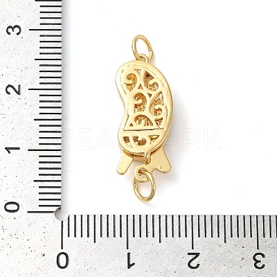 Brass Micro Pave Clear Cubic Zirconia Box Clasps KK-K385-093G-1