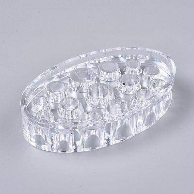 Transparent Plastic Tattoo Ink Cup Holder MRMJ-WH0059-84-1