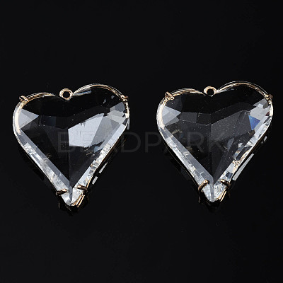 Transparent Glass Pendants X-GLAA-Q088-022-1