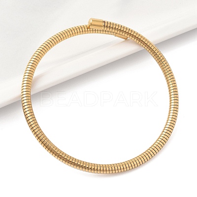 304 Stainless Steel Spring Bangles for Women BJEW-Z086-01G-01-1