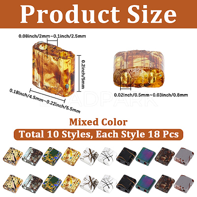 180Pcs 10 Styles Electroplate Glass Seed Beads SEED-PA0001-32-1