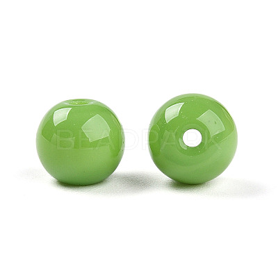 Opaque Solid Color Glass Beads GLAA-N007-8mm-A11-1
