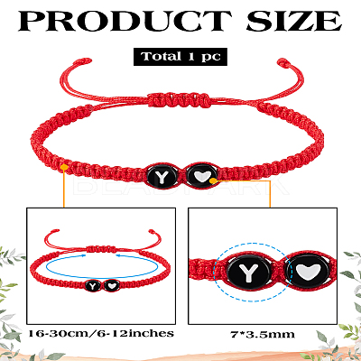 1Pc Adjustable Nylon Cord Braided Bracelets for Women Men BJEW-LP0001-31B-Y-1