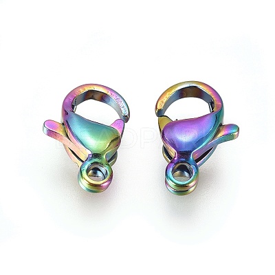 Ion Plating(IP) 304 Stainless Steel Lobster Claw Clasps STAS-H353-A-02M-1