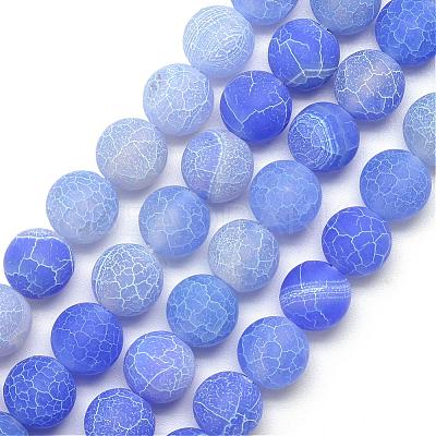 Natural Weathered Agate Bead Strands G-S237-8mm-07-1