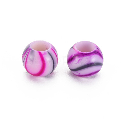 Opaque Acrylic European Beads MACR-S308-07A-1